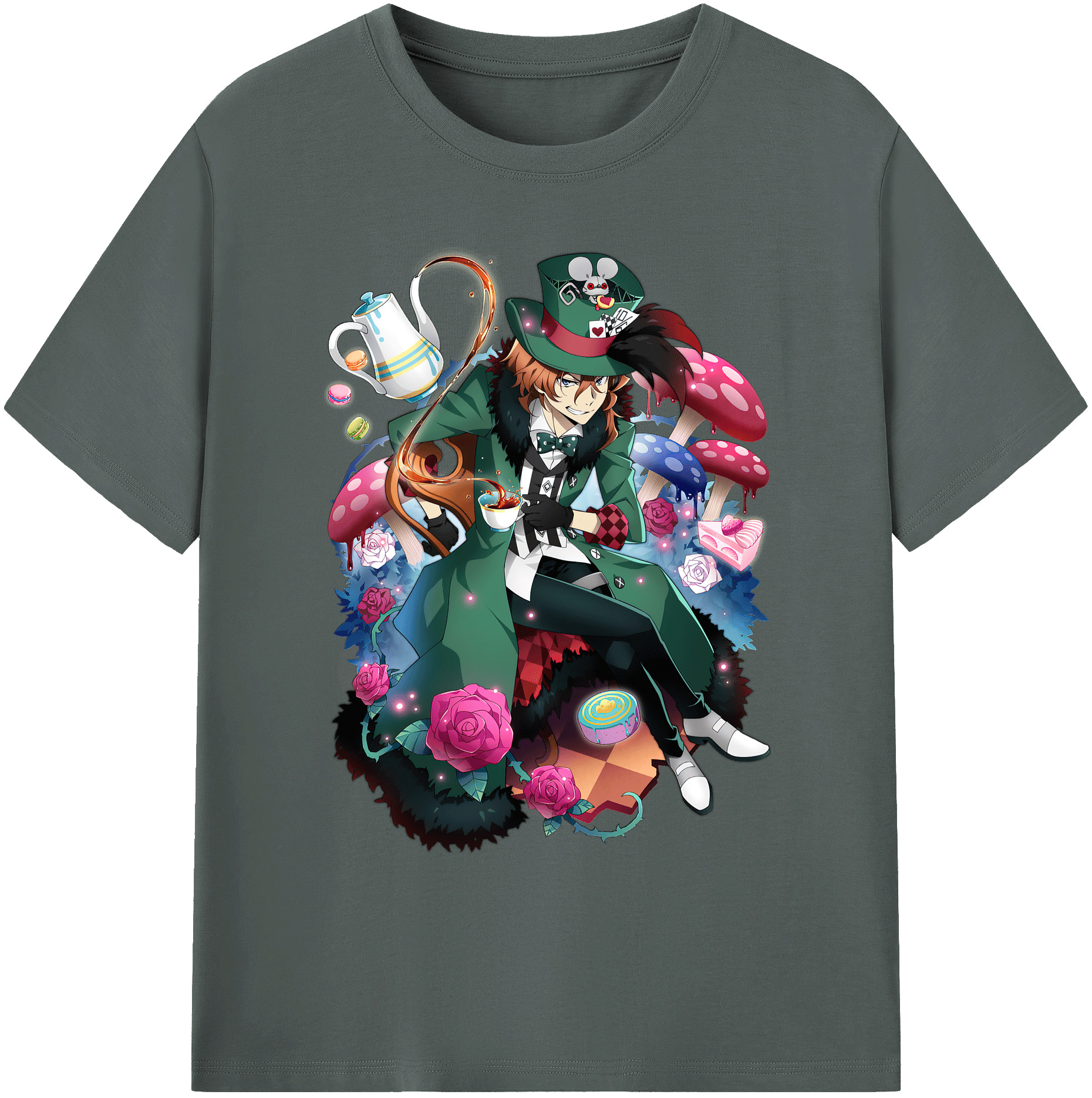 （画像用） 文豪ストレイドッグス Bungo Stray Dogs 綿100％ メンズ半袖Tシャツ｜肌触りやわらか＆通気性